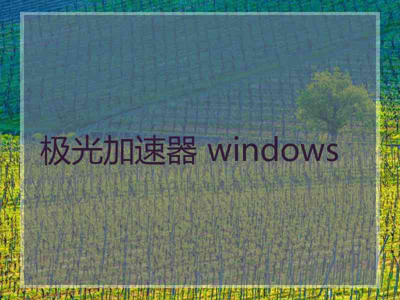 极光加速器 windows