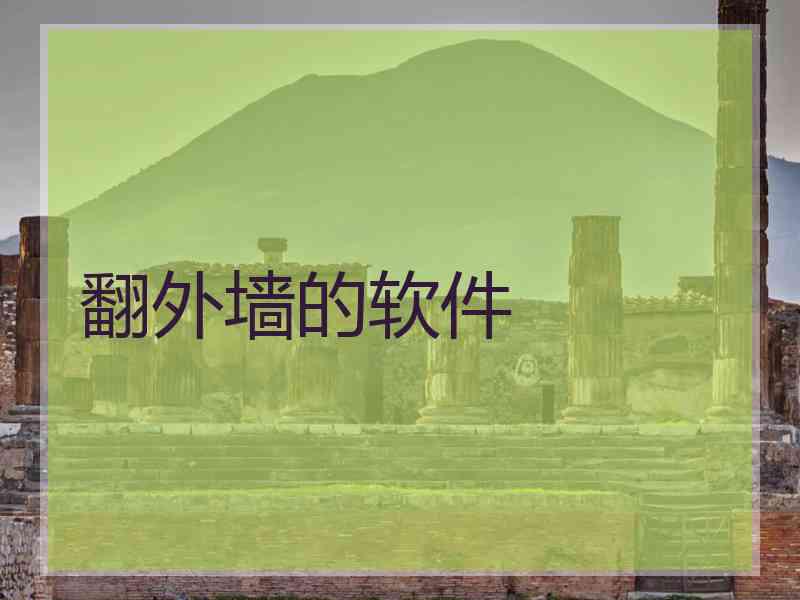 翻外墙的软件