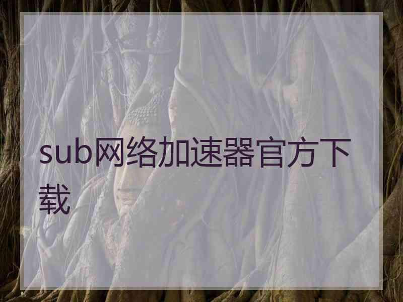 sub网络加速器官方下载