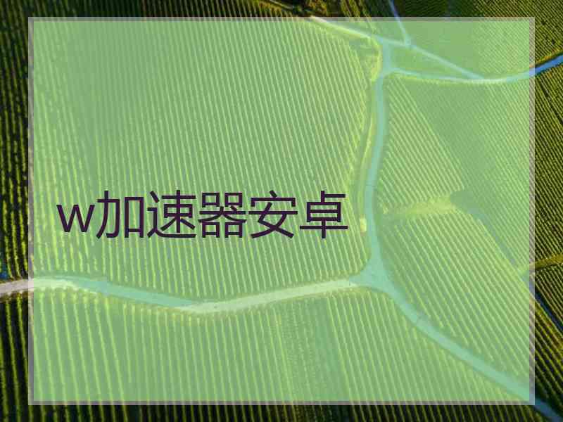 w加速器安卓