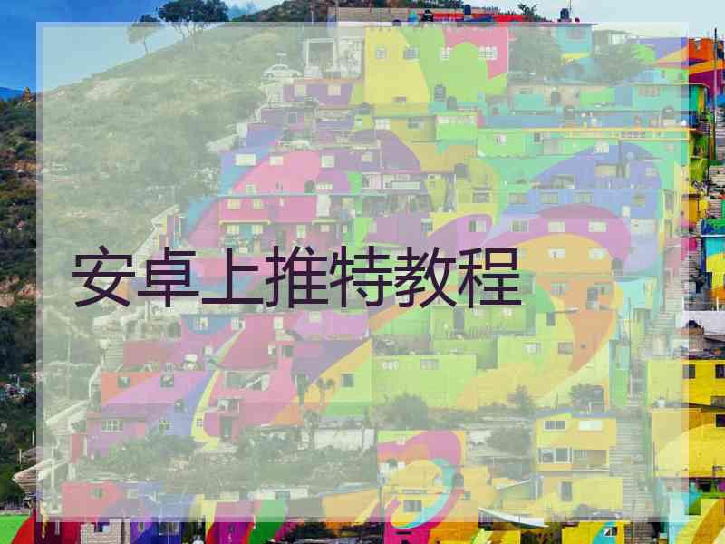 安卓上推特教程