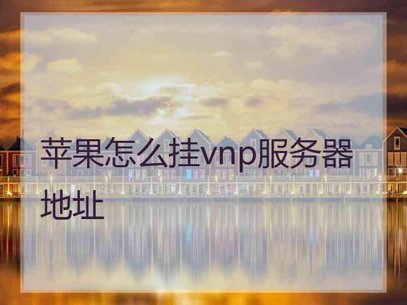 苹果怎么挂vnp服务器地址