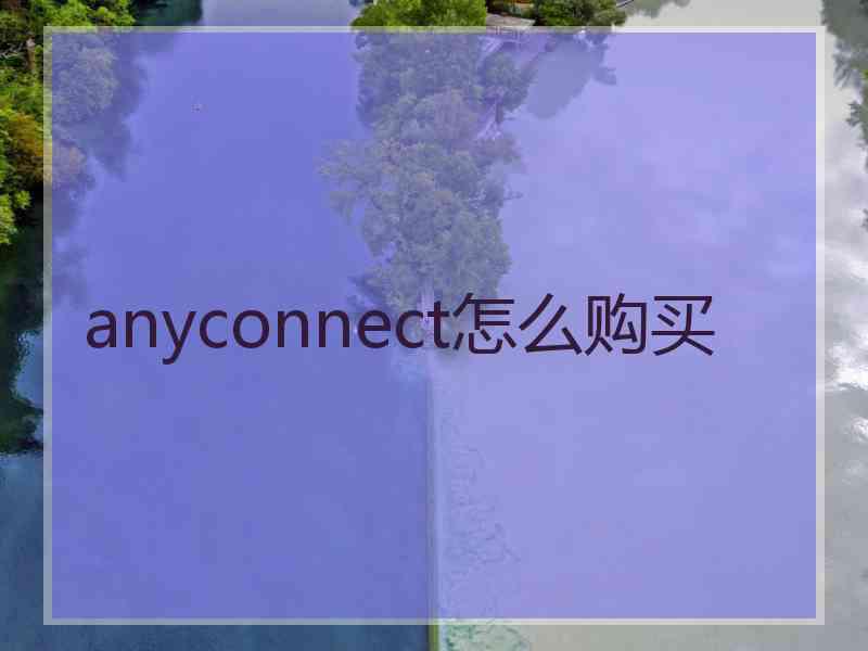 anyconnect怎么购买