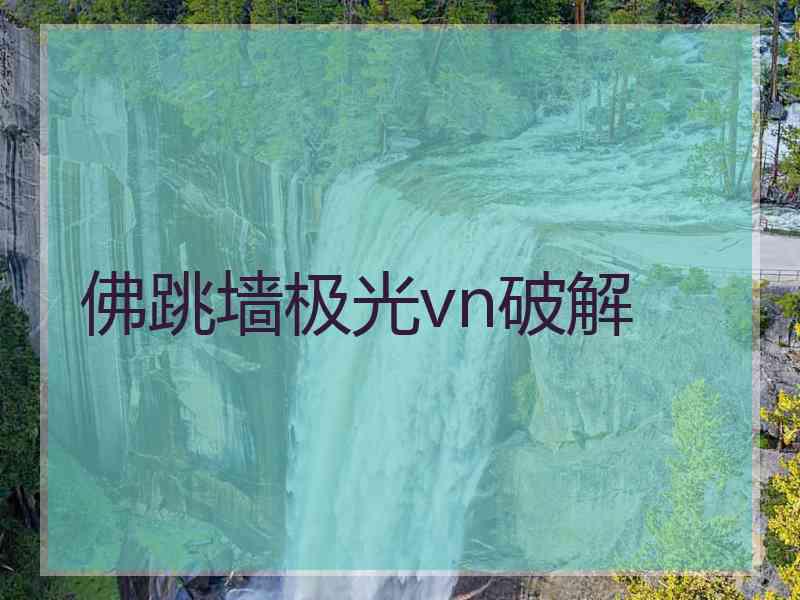 佛跳墙极光vn破解