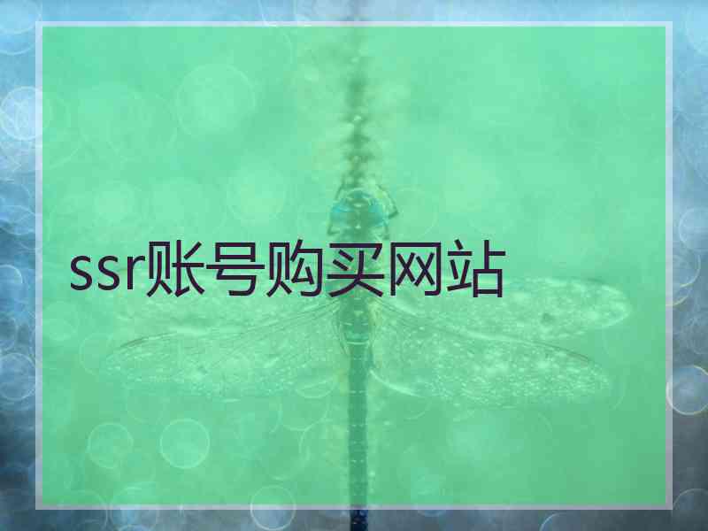ssr账号购买网站
