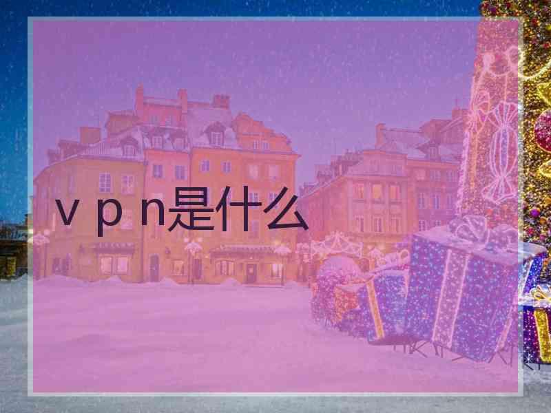 v p n是什么