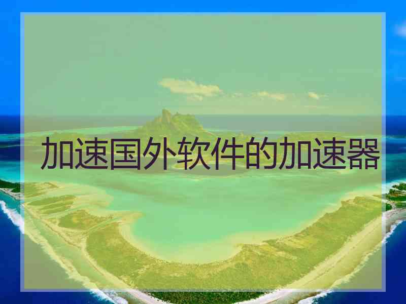 加速国外软件的加速器