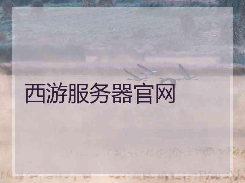 西游服务器官网