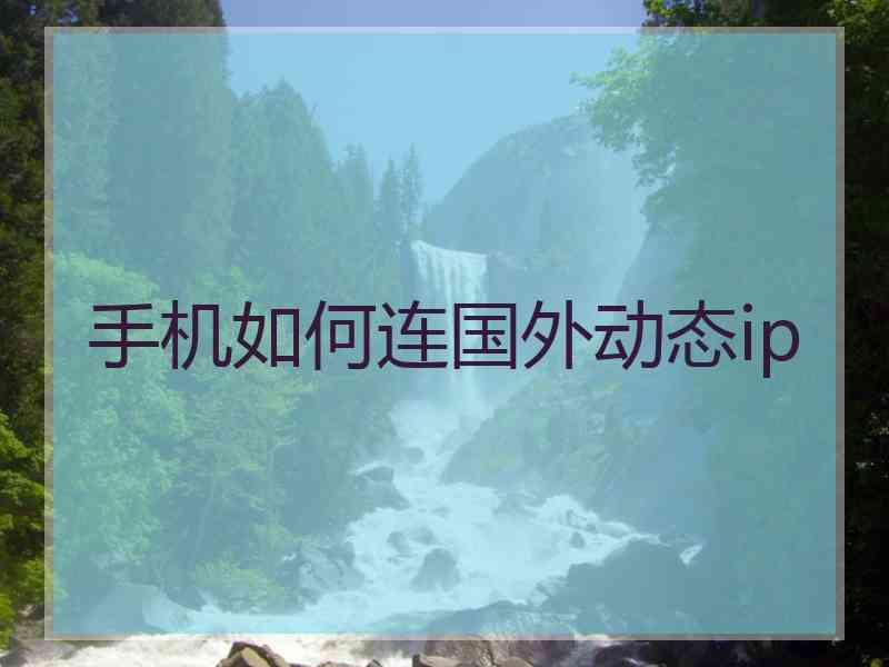 手机如何连国外动态ip
