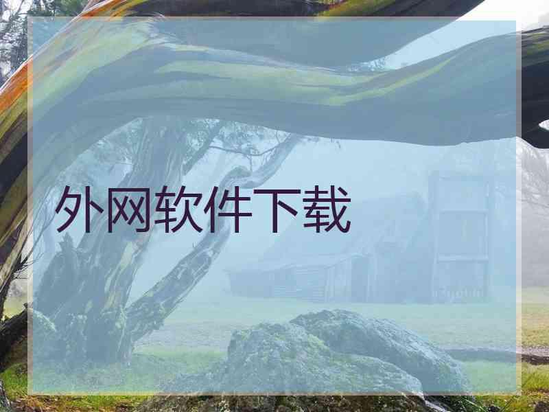 外网软件下载