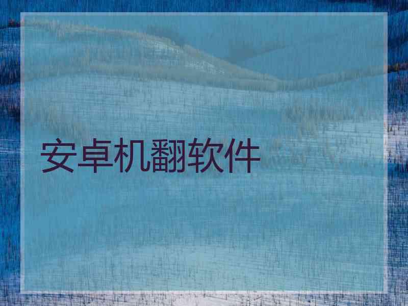 安卓机翻软件