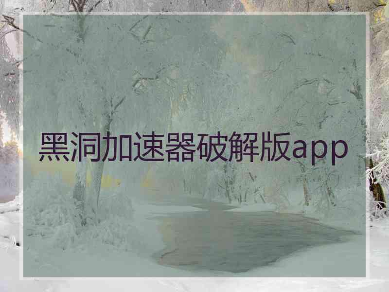 黑洞加速器破解版app