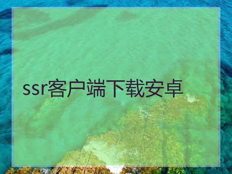 ssr客户端下载安卓