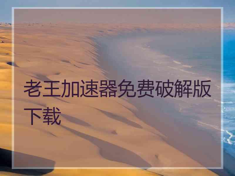 老王加速器免费破解版下载