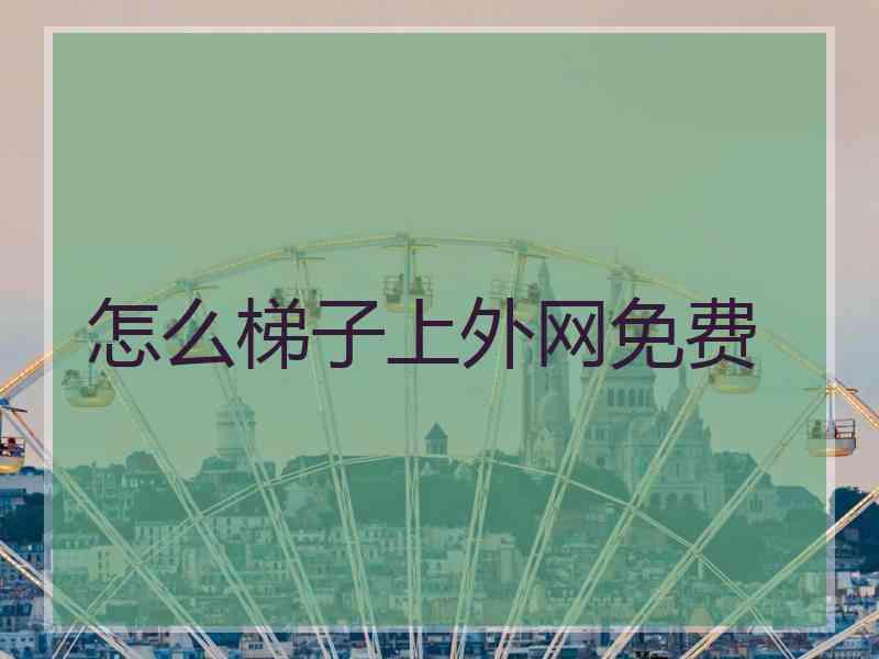 怎么梯子上外网免费