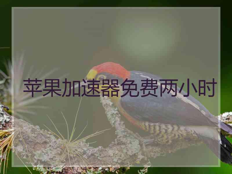 苹果加速器免费两小时