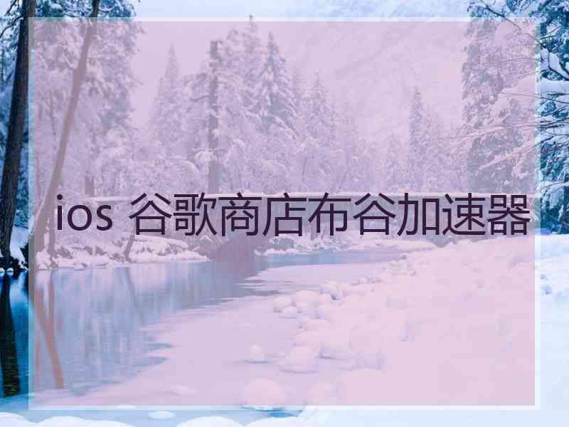 ios 谷歌商店布谷加速器