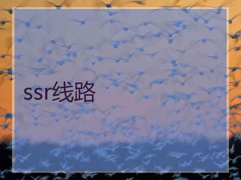 ssr线路