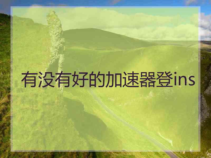 有没有好的加速器登ins