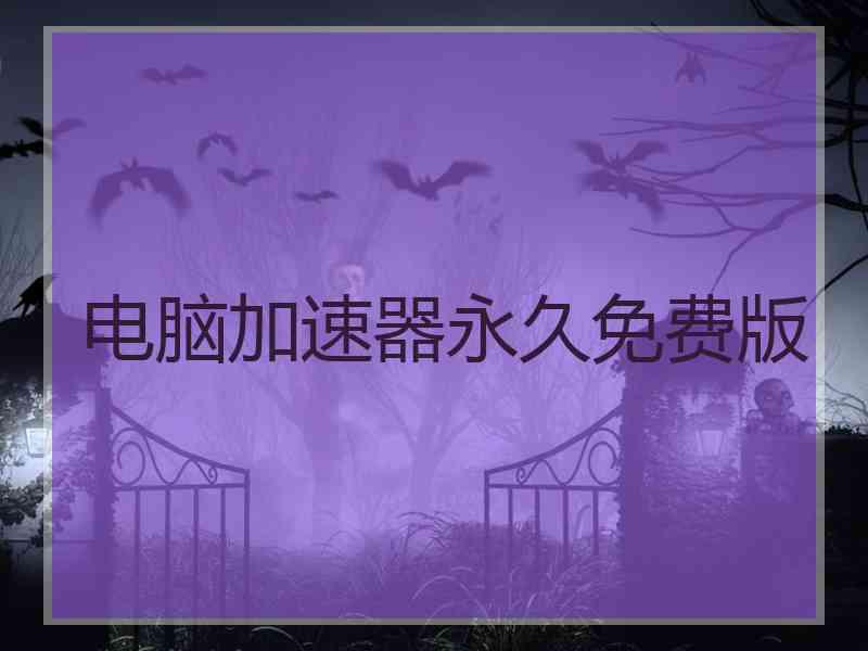 电脑加速器永久免费版