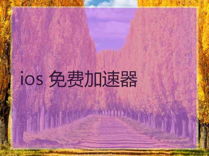 ios 免费加速器