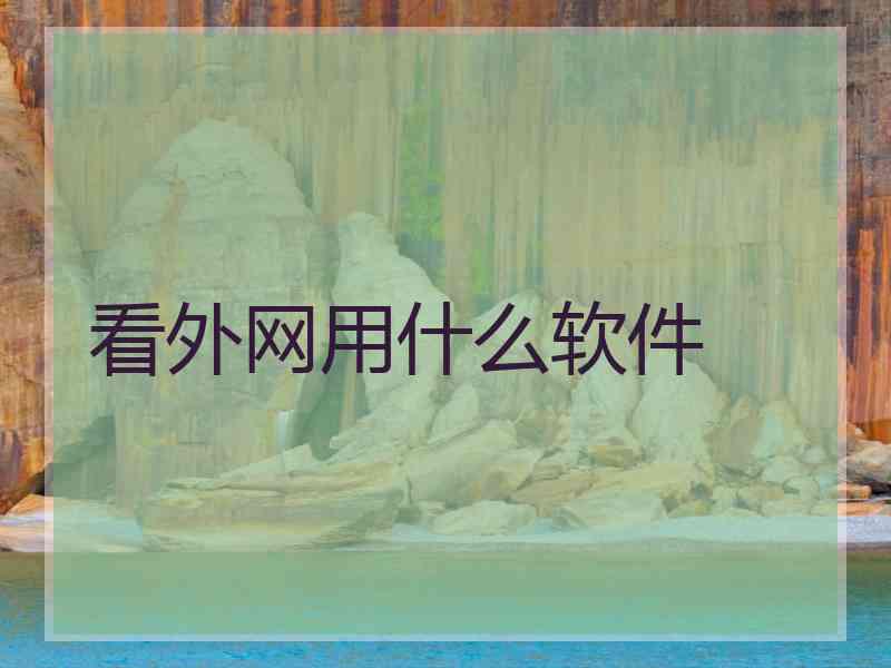 看外网用什么软件