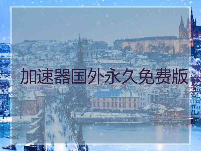 加速器国外永久免费版