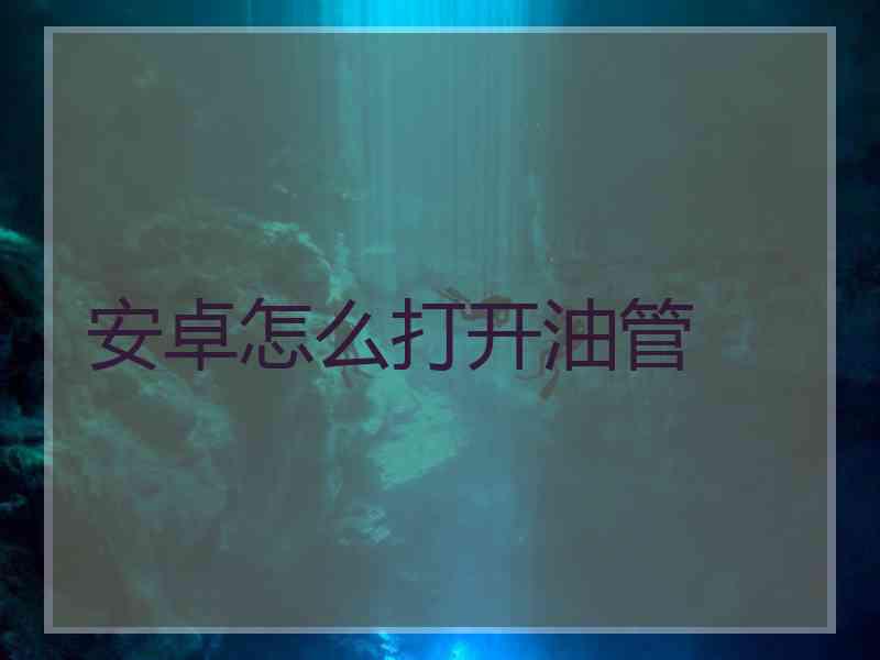 安卓怎么打开油管