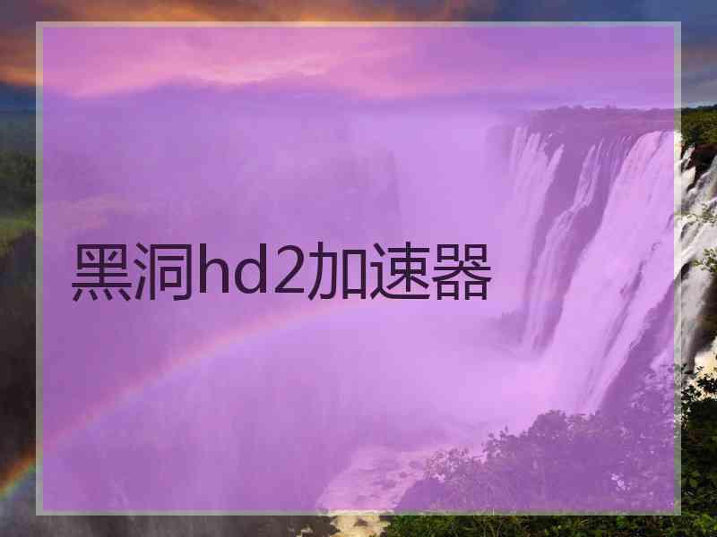 黑洞hd2加速器