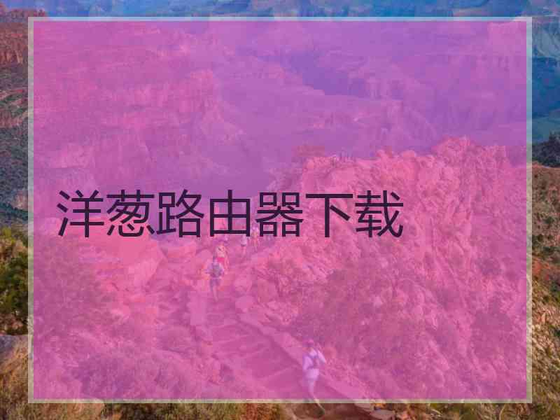 洋葱路由器下载