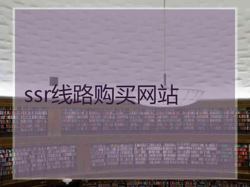 ssr线路购买网站