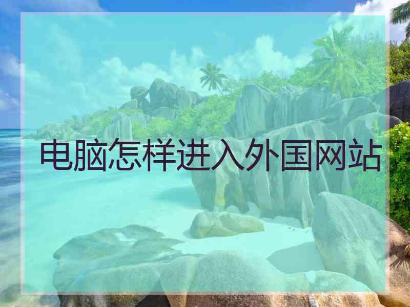 电脑怎样进入外国网站