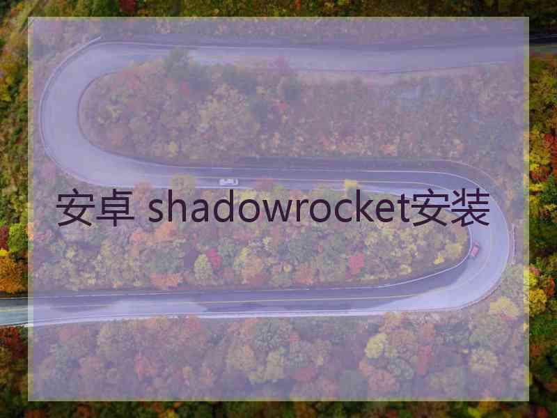 安卓 shadowrocket安装