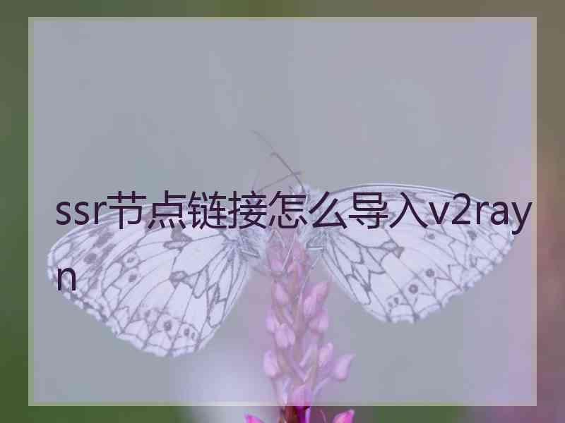 ssr节点链接怎么导入v2rayn