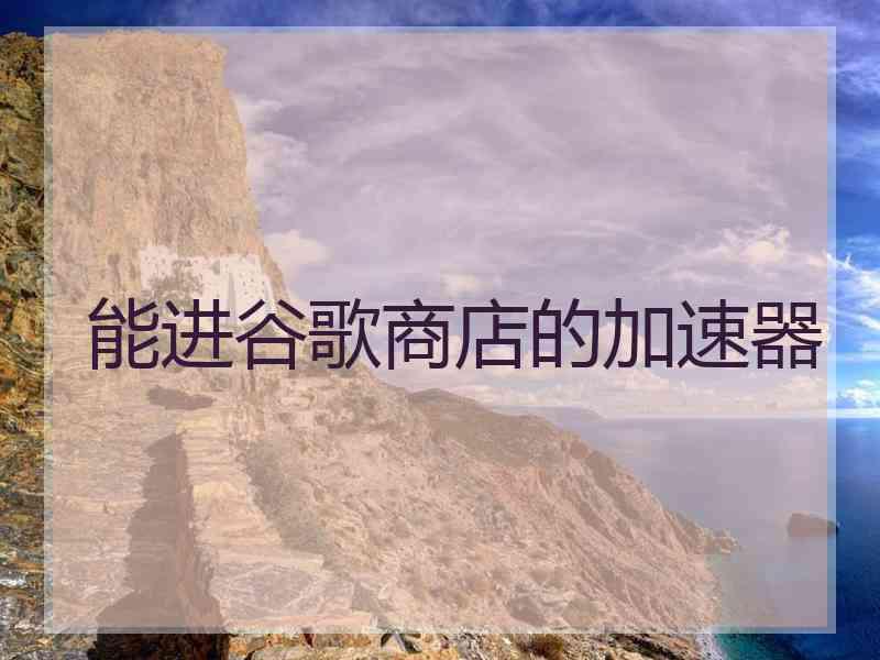 能进谷歌商店的加速器