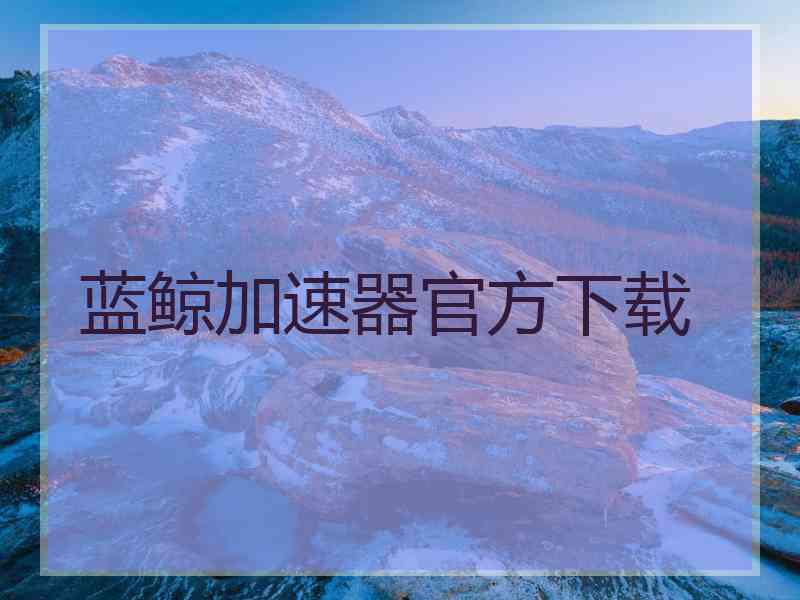 蓝鲸加速器官方下载