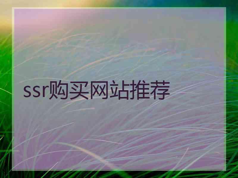 ssr购买网站推荐