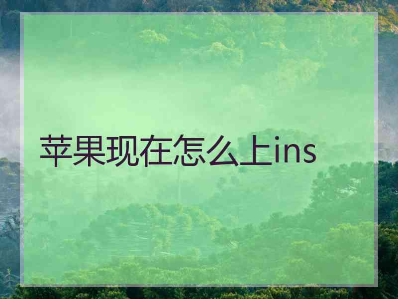 苹果现在怎么上ins
