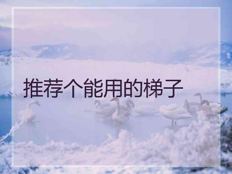 推荐个能用的梯子