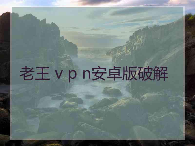 老王 v p n安卓版破解