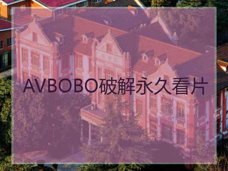 AVBOBO破解永久看片