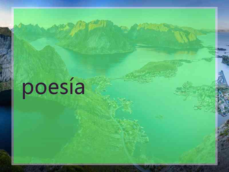 poesía