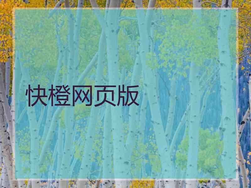 快橙网页版
