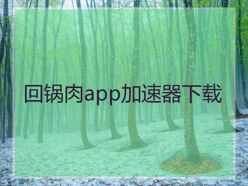 回锅肉app加速器下载