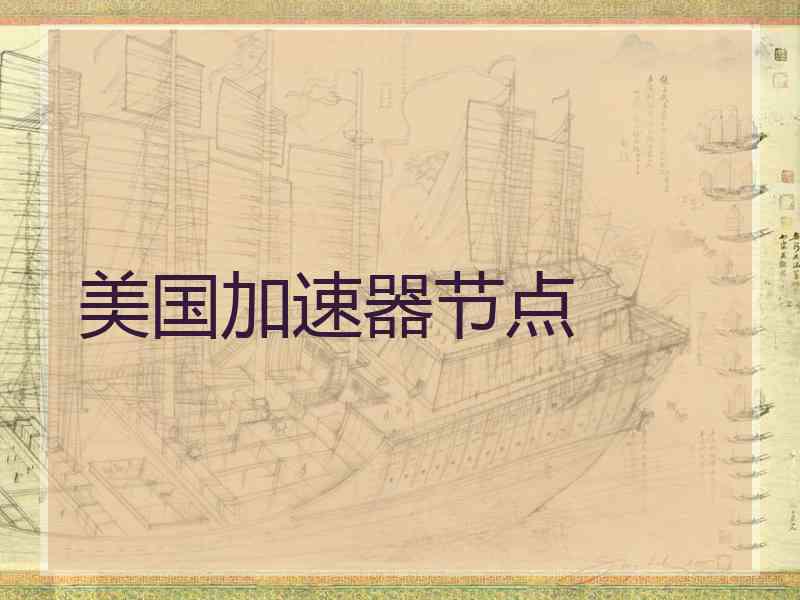 美国加速器节点