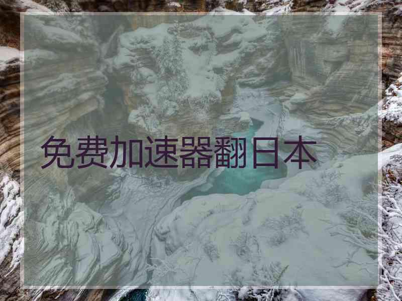 免费加速器翻日本