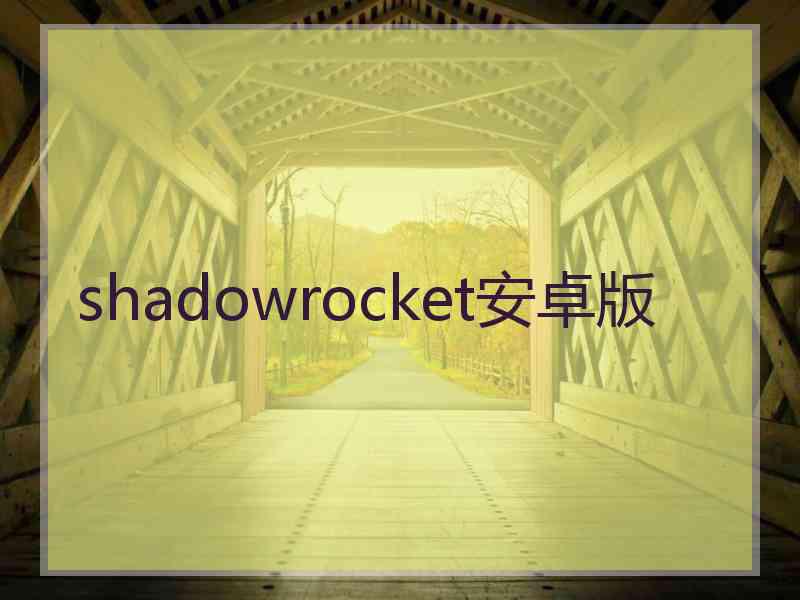 shadowrocket安卓版