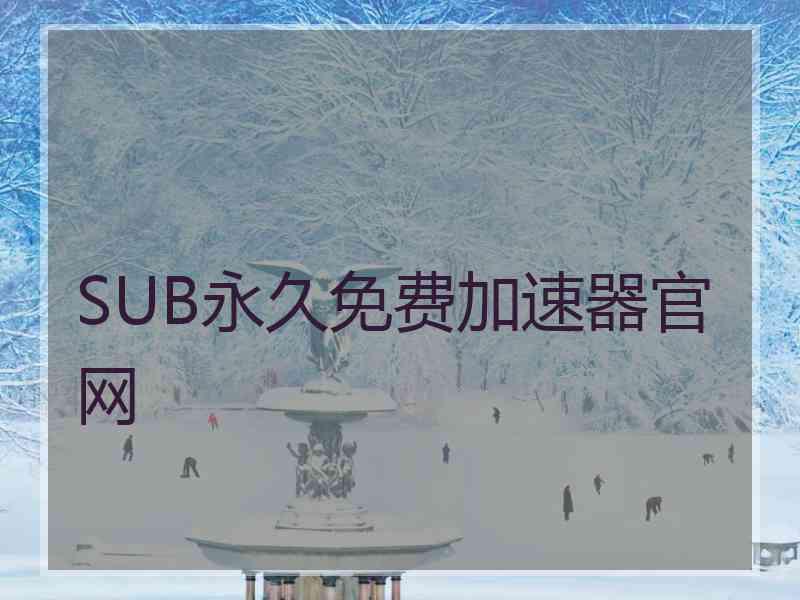 SUB永久免费加速器官网