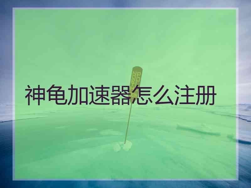神龟加速器怎么注册
