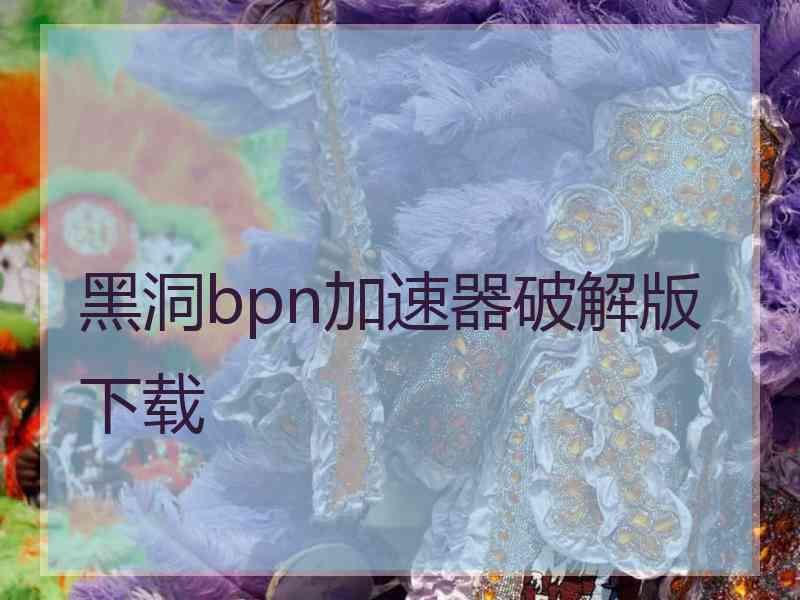 黑洞bpn加速器破解版下载